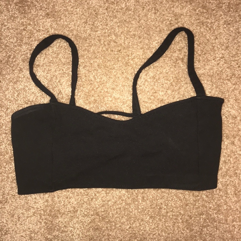 caged back bandeau/ crop top